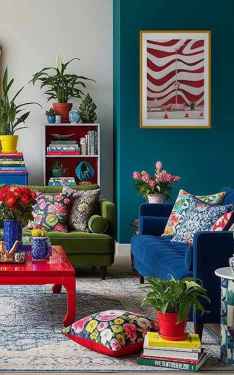 Maximalist living room